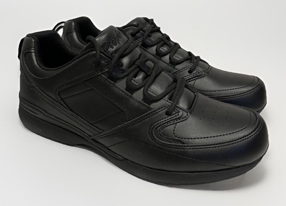 Propet Life Walker Sport Mens Black Sneakers Athletic Shoes MAA272L 10.5 3E